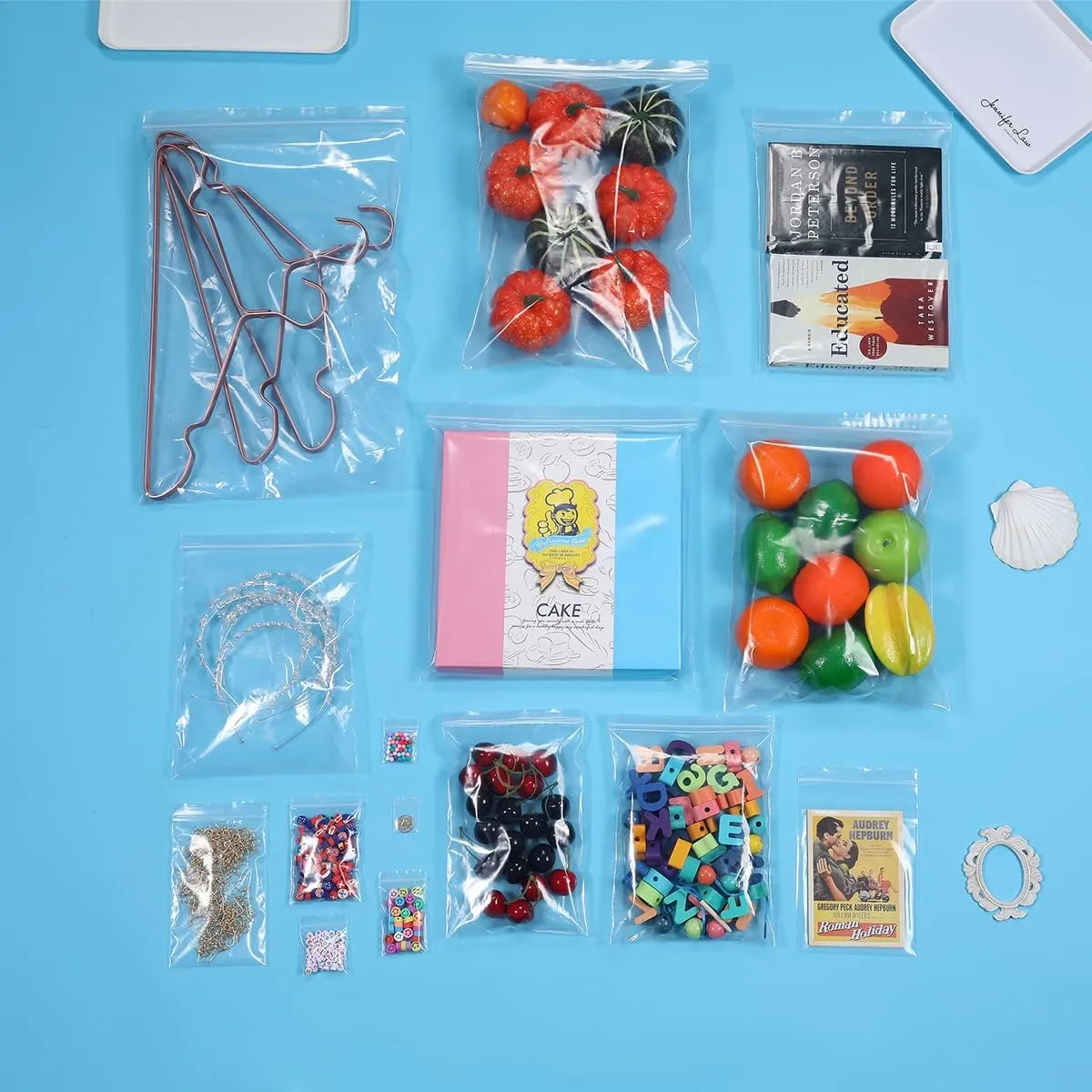 1000PCS 2"x2" Small Plastic Bags 2.4 Mil Clear Zip Resealable Lock Baggies Thick For Packaging Pill Jewelry Bag Durable