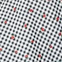 1950s Style Black & White Gingham and Red Cherries Mona Swing Dress