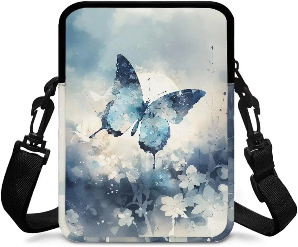 2 Layer Polyester Crossbody Chest Bag Satchel Sling Bags Waist Pouches for Women Girls