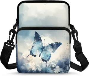 2 Layer Polyester Crossbody Chest Bag Satchel Sling Bags Waist Pouches for Women Girls