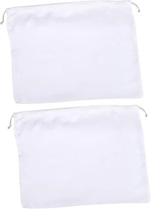 2 Pack of Storage Pouches Household Bag for Clothing Quilt Stain- Drawstring Simple Elegant Design