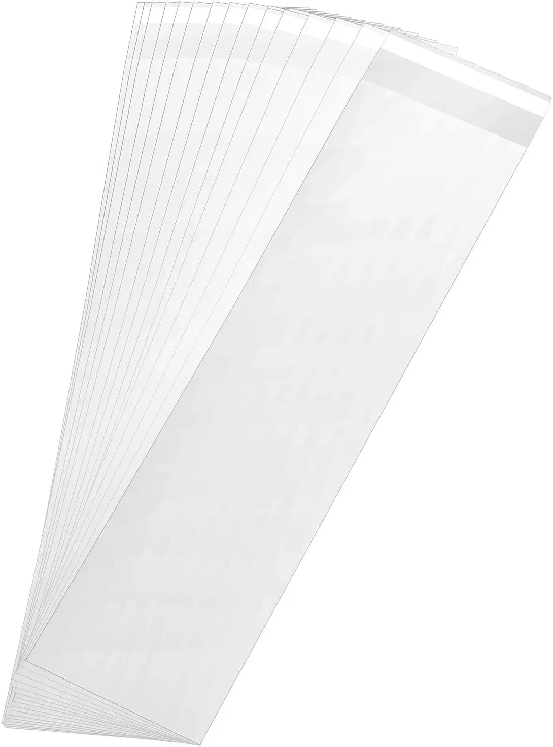 200 pcs Clear 3" x 11" Long Self Seal Cello Cellophane Bags Resealable Poly Bags 2.8 mils for Bakery Cookies Candles Christmas Halloween Party Decorative Pretzel Sticks