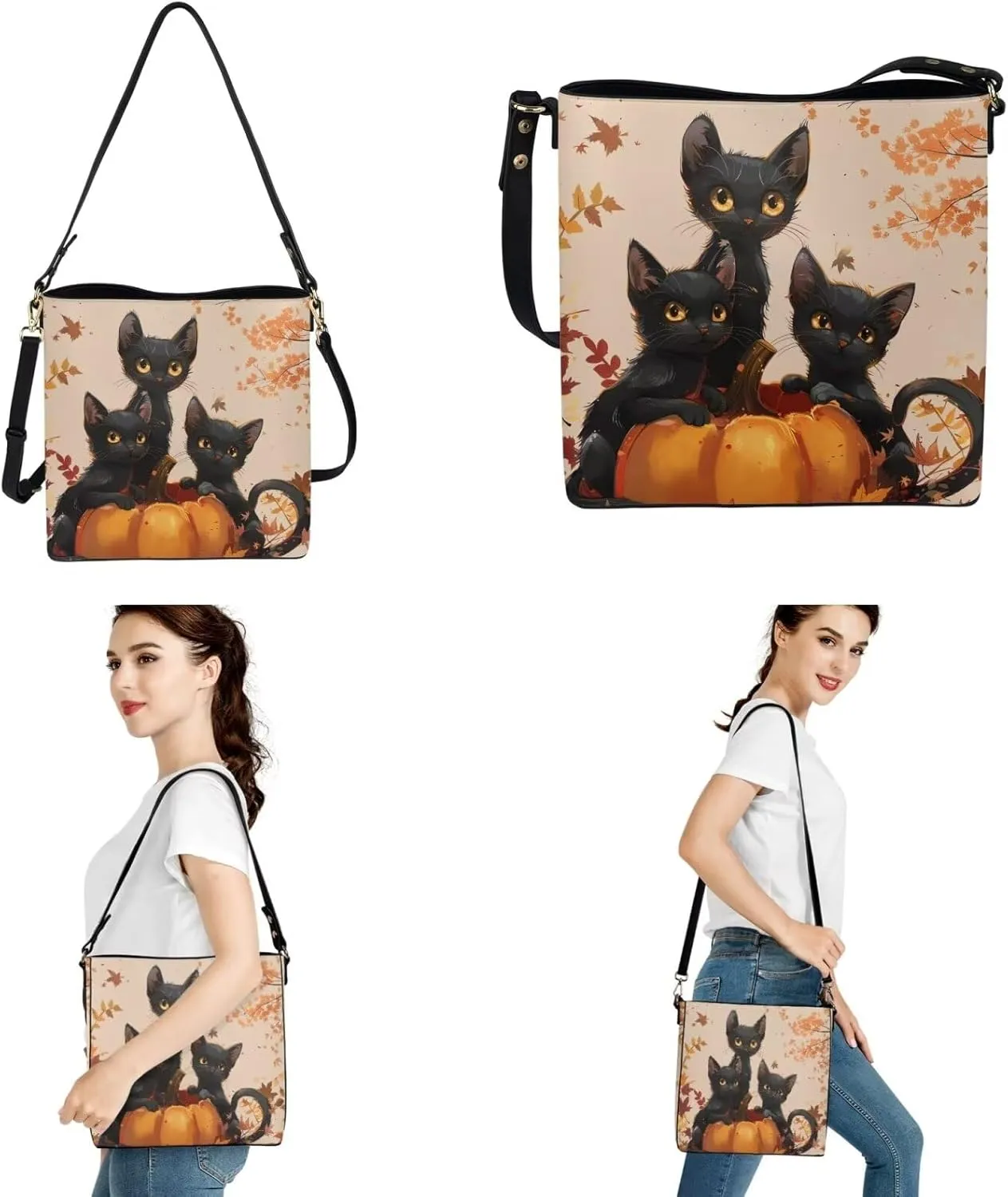2Pcs Tote Bags Set Satchel Bags Crossbody Bags for Women Car Key Fob Protector