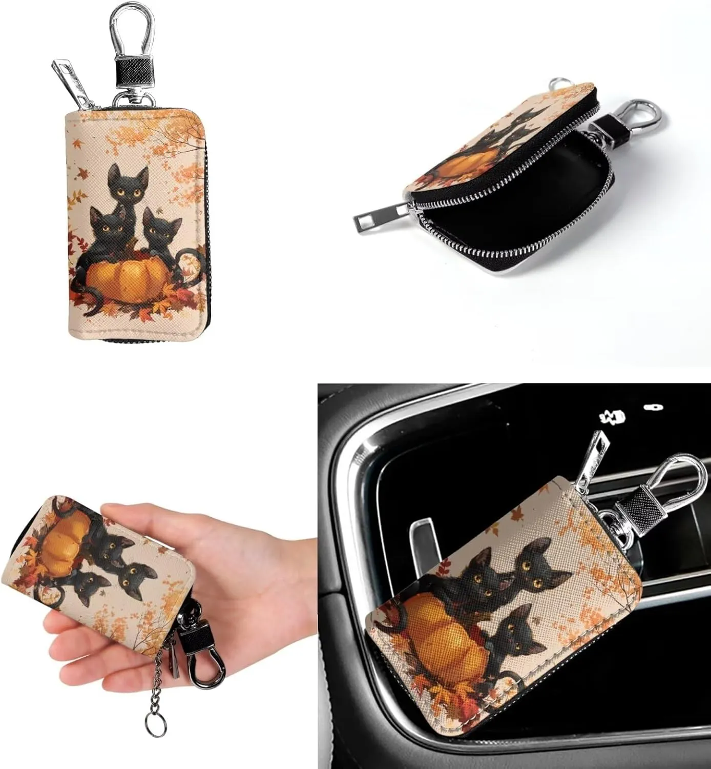 2Pcs Tote Bags Set Satchel Bags Crossbody Bags for Women Car Key Fob Protector