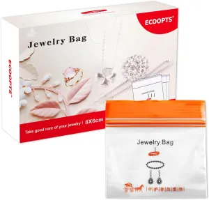 30 Jewelry Bags, Clear Small Zip Bag, Resealable Zip Plastic Bag for Jewelry,Storage,Candy Bags,Enough to Accommodate Keychain, Magnet, and small tictacs. (3.15 * 2.4 Inch/Bag)