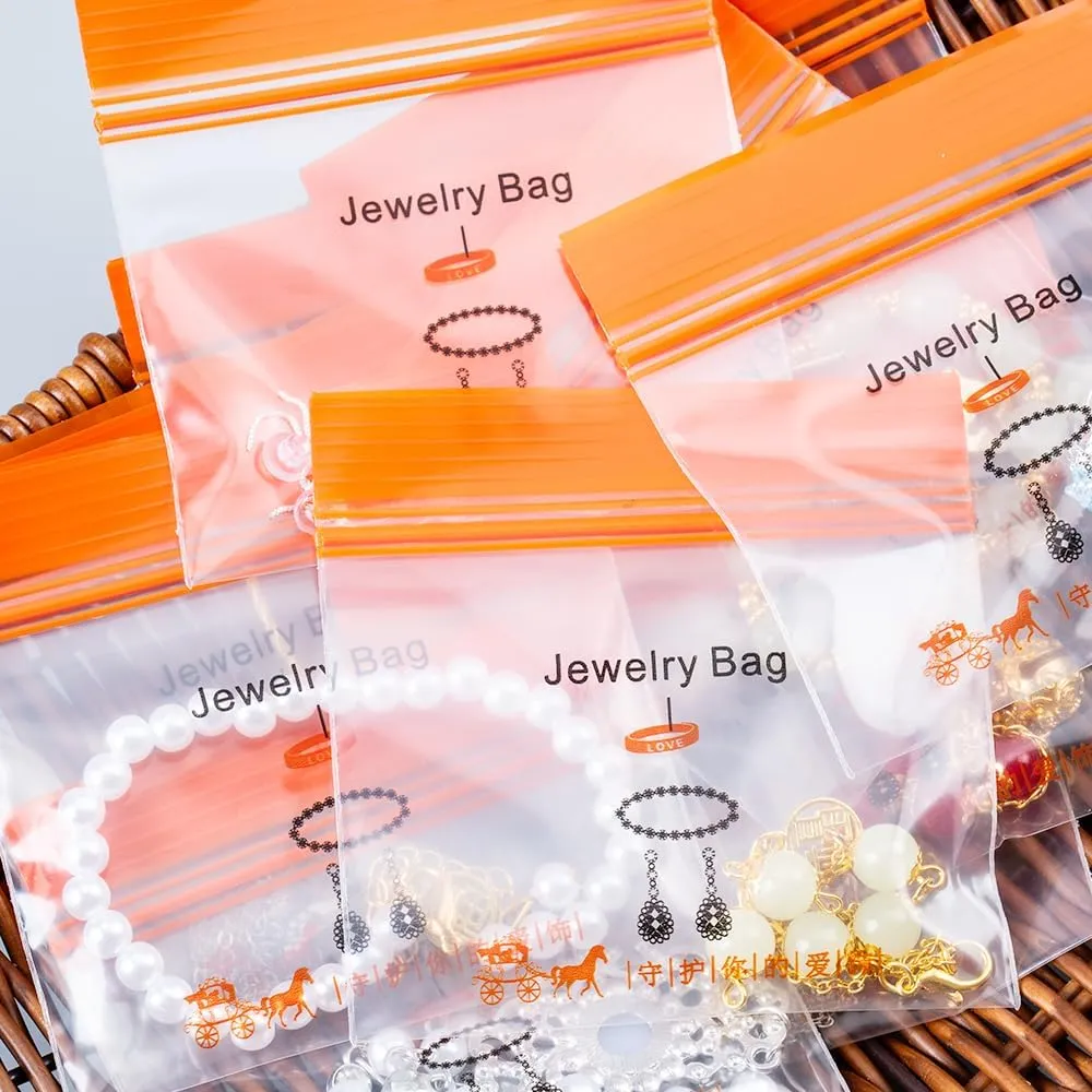 30 Jewelry Bags, Clear Small Zip Bag, Resealable Zip Plastic Bag for Jewelry,Storage,Candy Bags,Enough to Accommodate Keychain, Magnet, and small tictacs. (3.15 * 2.4 Inch/Bag)