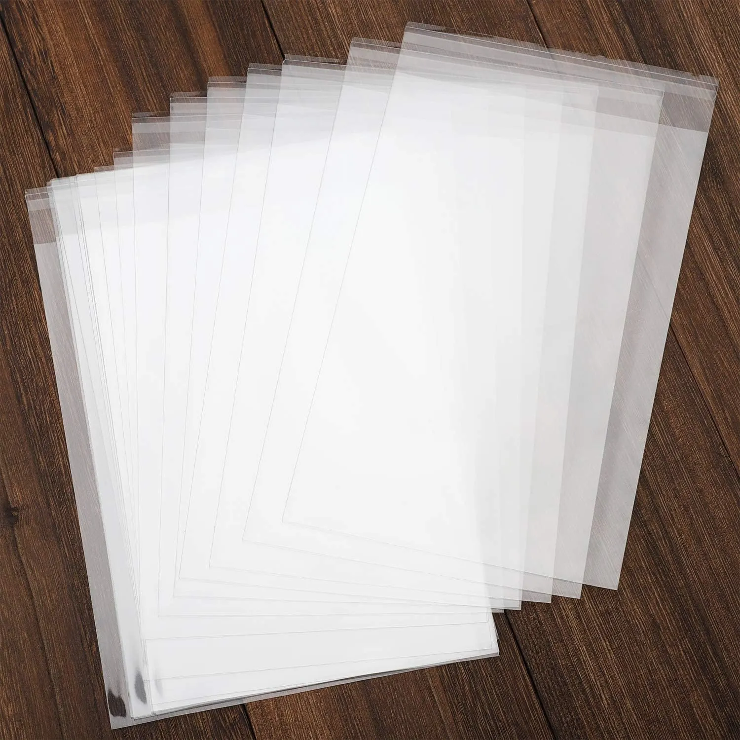 50 pcs Clear 11" x 14" Self Seal Cello Cellophane Bags Resealable Poly Bags 2.8 mils OPP Bag for Packaging Clothing, T Shirts, Party Decorative Gift