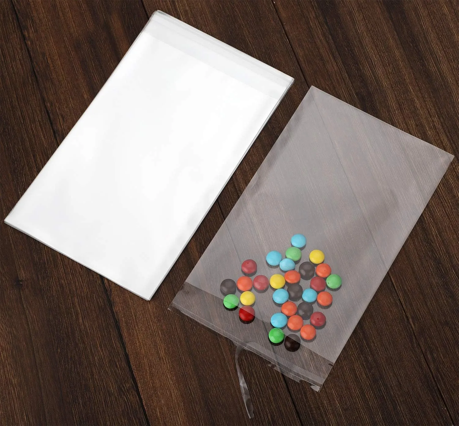 50 pcs Clear 11" x 14" Self Seal Cello Cellophane Bags Resealable Poly Bags 2.8 mils OPP Bag for Packaging Clothing, T Shirts, Party Decorative Gift