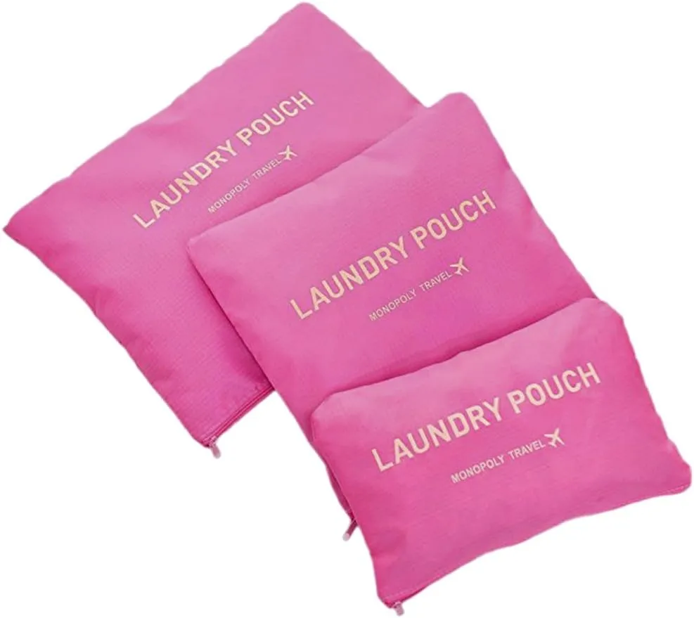 6 Pcs Travel Packing Cube Luggage Compression Pouches Laundry Toiletry Storage Bag