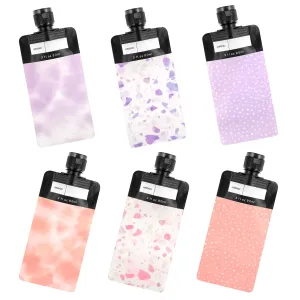 6 Pcs Travel Pouches for Toiletries, 3 oz Travel Size Containers Leak Proof Empty Squeeze Pouches TSA Approved Refillable Travel Bottles for Liquids Shampoo Conditioner Pouch Travel Accessories
