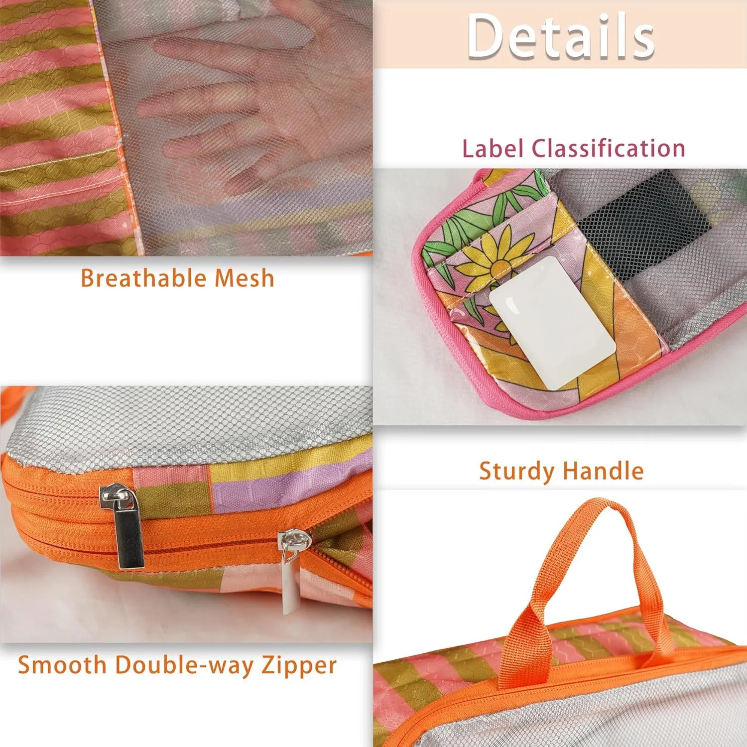 7 Pcs Compression Packing Cubes for Travel Luggage, Lightweight Suitcase Organizer Bags Set, Compression Packaging Cube for Travel Essentials, Packing Cubes for Carry on Suitcase