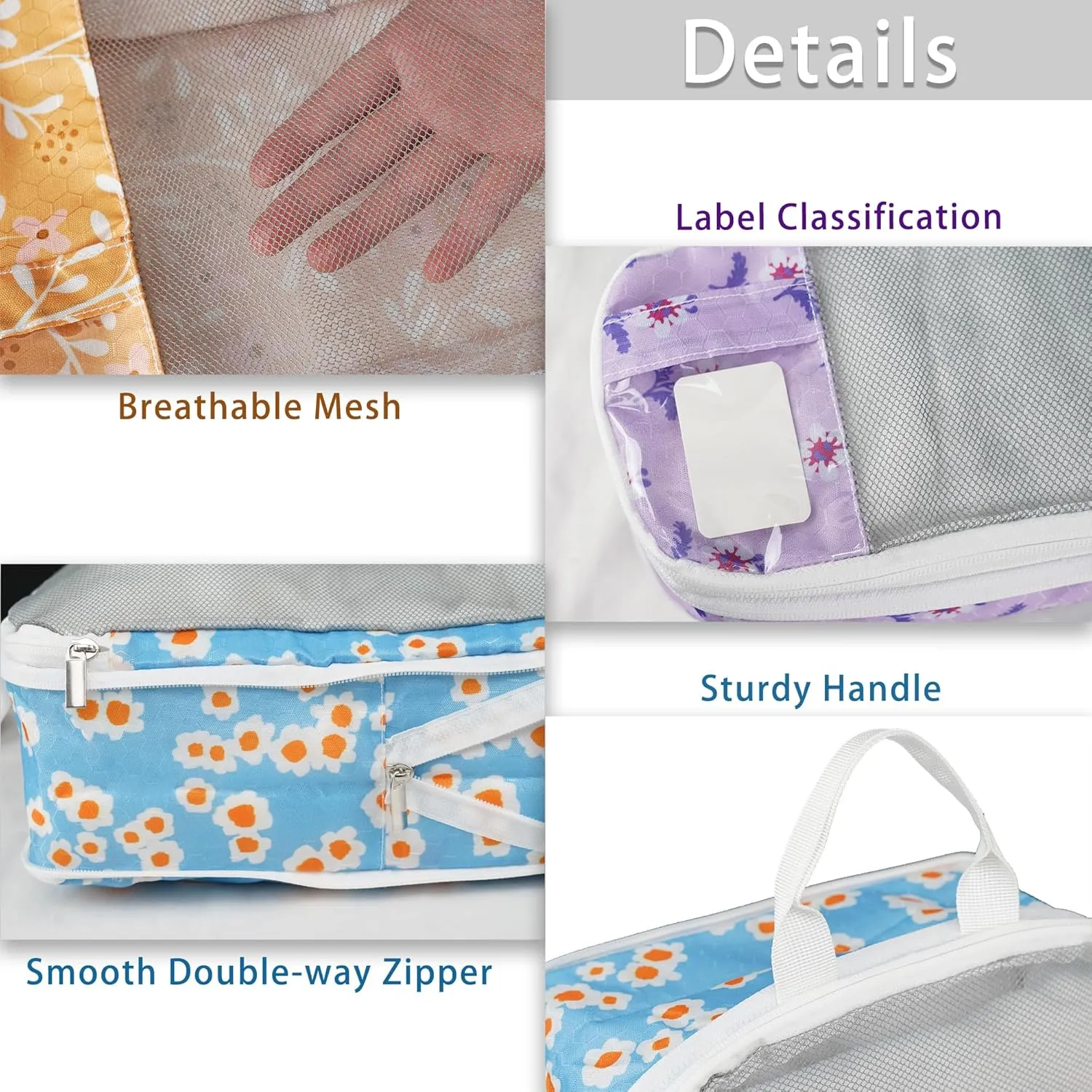 7 Pcs Compression Packing Cubes for Travel Luggage, Lightweight Suitcase Organizer Bags Set, Compression Packaging Cube for Travel Essentials, Packing Cubes for Carry on Suitcase