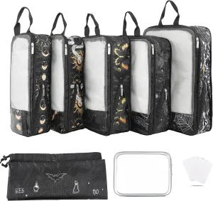 7 Pcs Compression Packing Cubes for Travel Luggage, Lightweight Suitcase Organizer Bags Set, Compression Packaging Cube for Travel Essentials, Packing Cubes for Carry on Suitcase