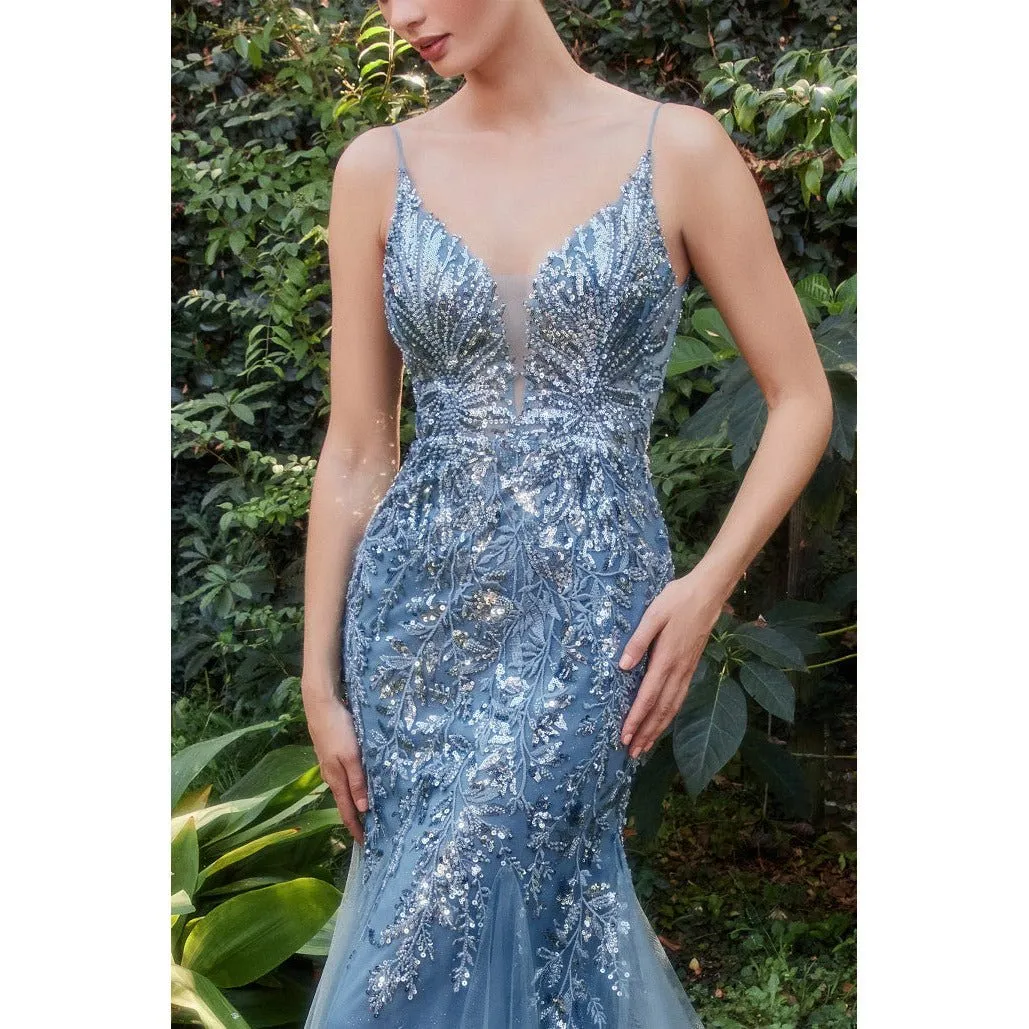 A1118 FITTED MERMAID GOWN
