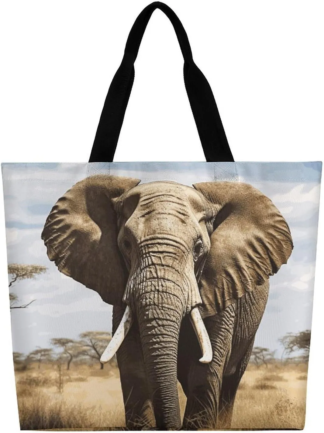 Animal Pug Dog Beach Bag Reusable Tote Bag Foldable Grocery Bags Women Shopping Bags for Daily Essentials