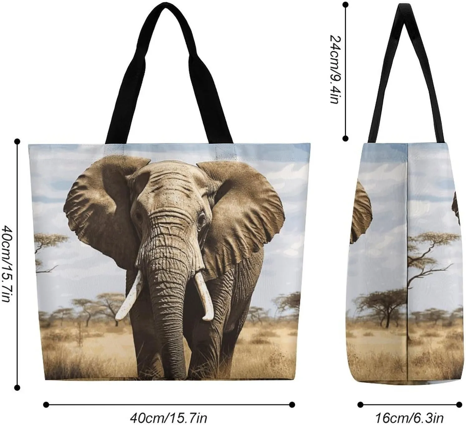 Animal Pug Dog Beach Bag Reusable Tote Bag Foldable Grocery Bags Women Shopping Bags for Daily Essentials