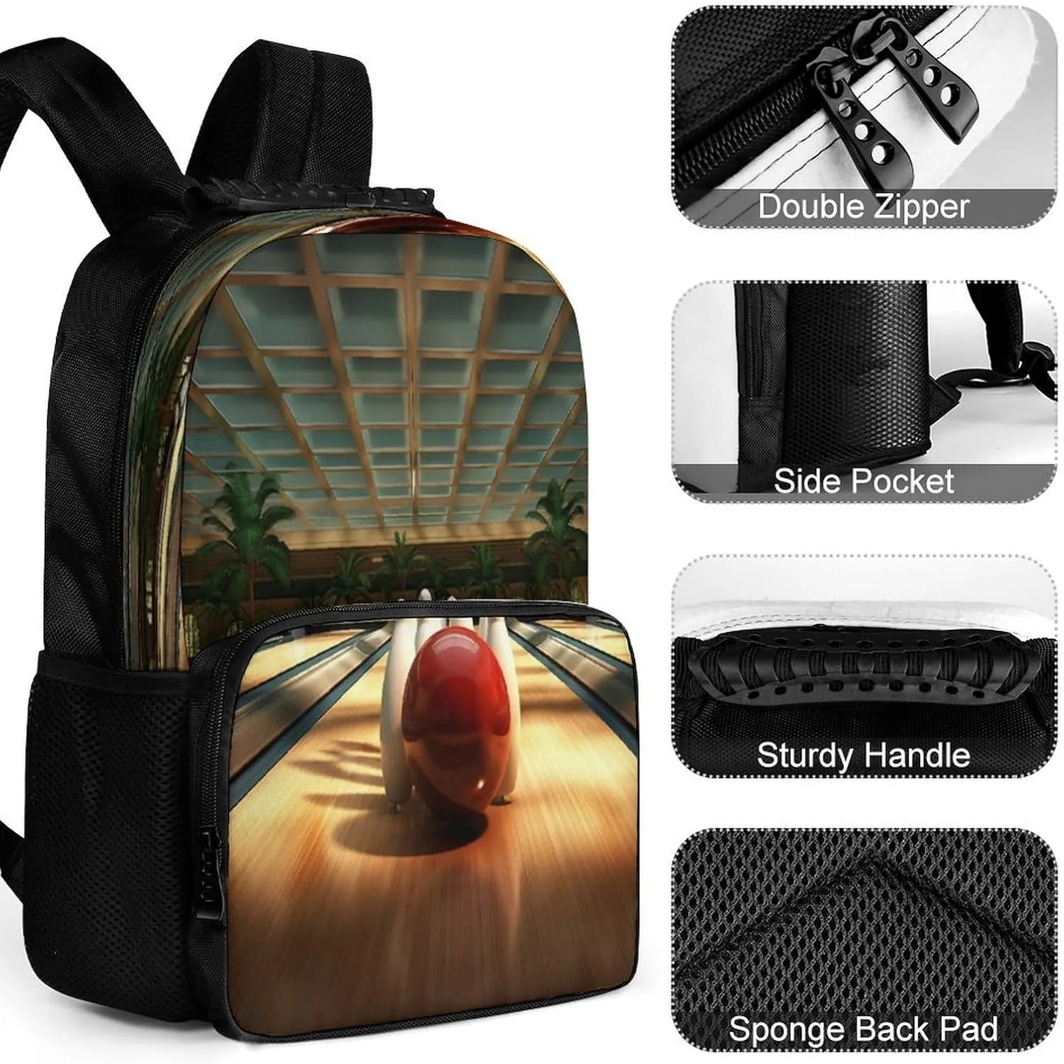 Backpacks Bowling Club Travel Bag Business Work Laptop Backpack