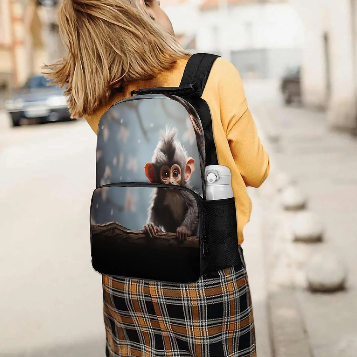Backpacks Cute Monkey Travel Bag Business Work Laptop Backpack