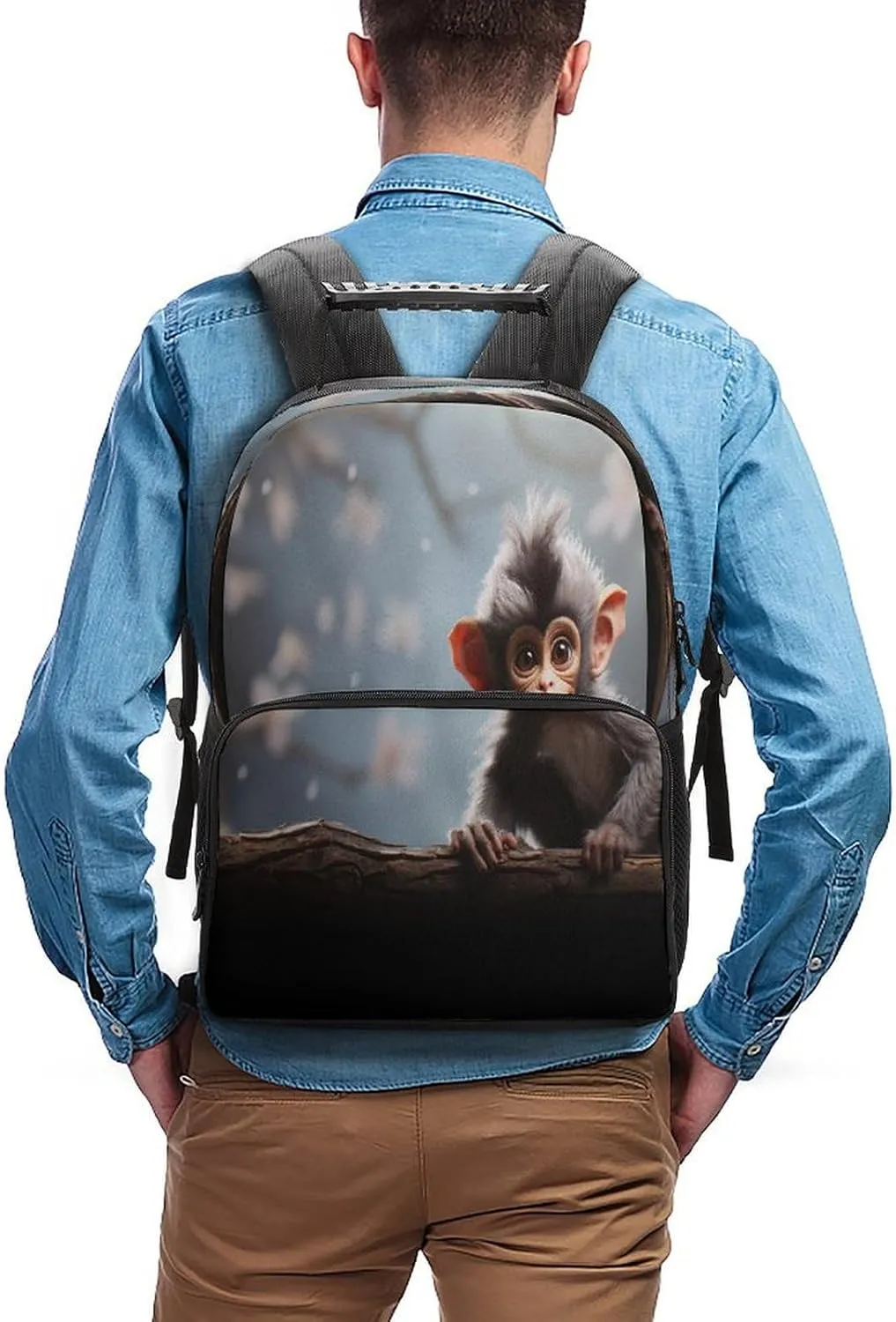 Backpacks Cute Monkey Travel Bag Business Work Laptop Backpack