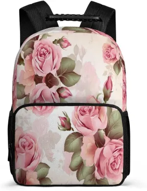 Backpacks Rose Floral Travel Bag Business Work Laptop Backpack