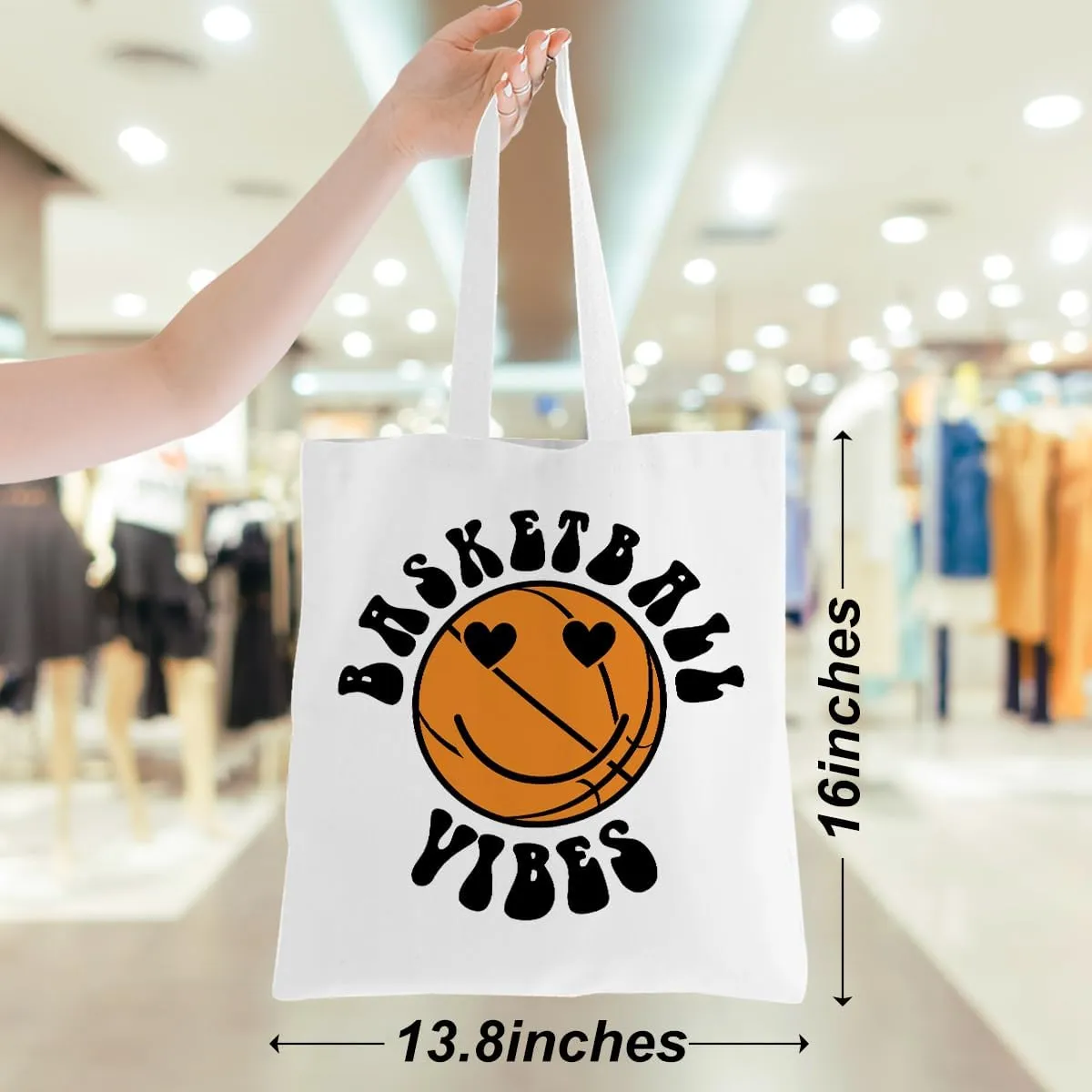 Basketball Storage Bag Sports Lovers Tote Bag, Basketball Stuff, Basketball Gifts for Women Men Basketball Fans Player