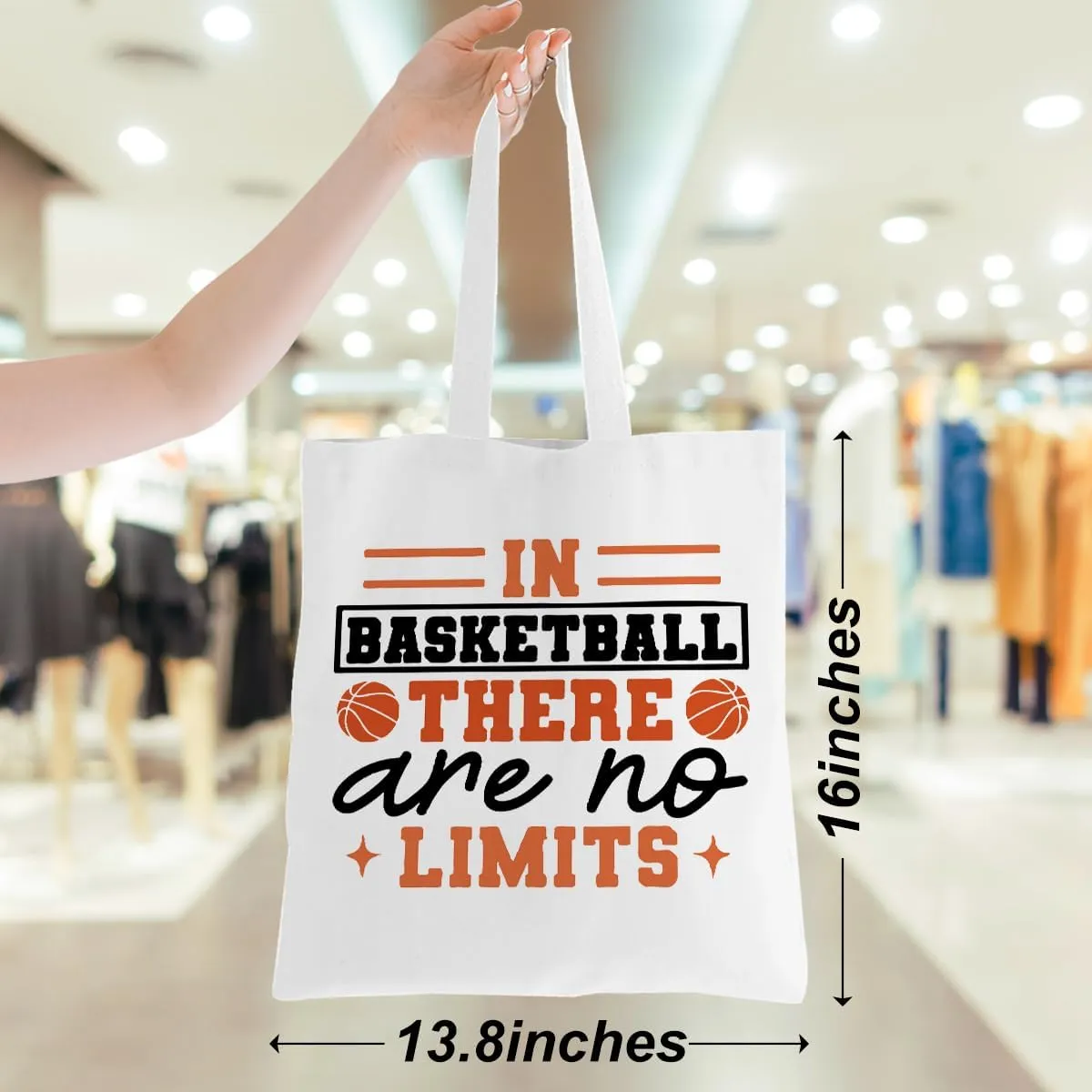Basketball Storage Bag Sports Lovers Tote Bag, Basketball Stuff, Basketball Gifts for Women Men Basketball Fans Player