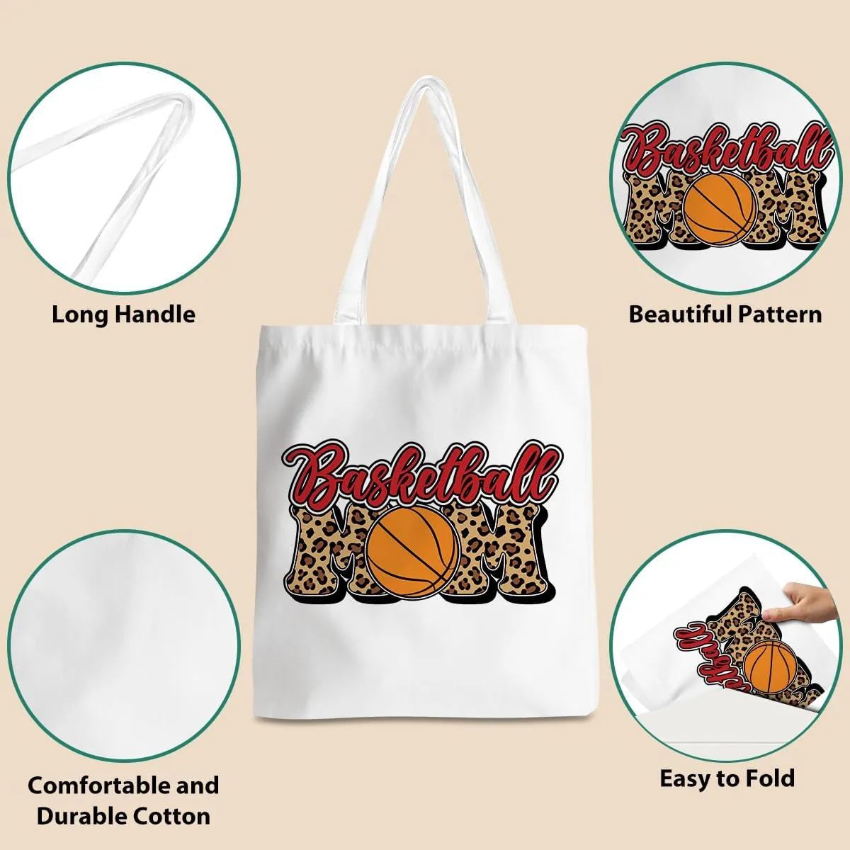 Basketball Storage Bag Sports Lovers Tote Bag, Basketball Stuff, Basketball Gifts for Women Men Basketball Fans Player