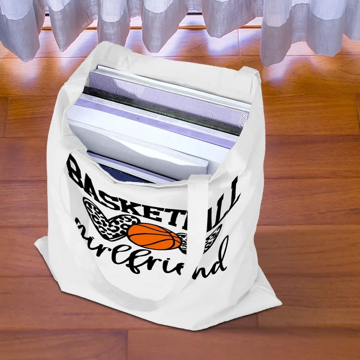 Basketball Storage Bag Sports Lovers Tote Bag, Basketball Stuff for Women Men Basketball Fans Player Daughter Son