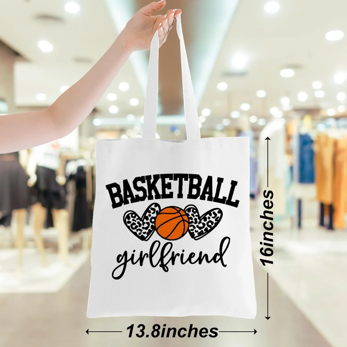 Basketball Storage Bag Sports Lovers Tote Bag, Basketball Stuff for Women Men Basketball Fans Player Daughter Son