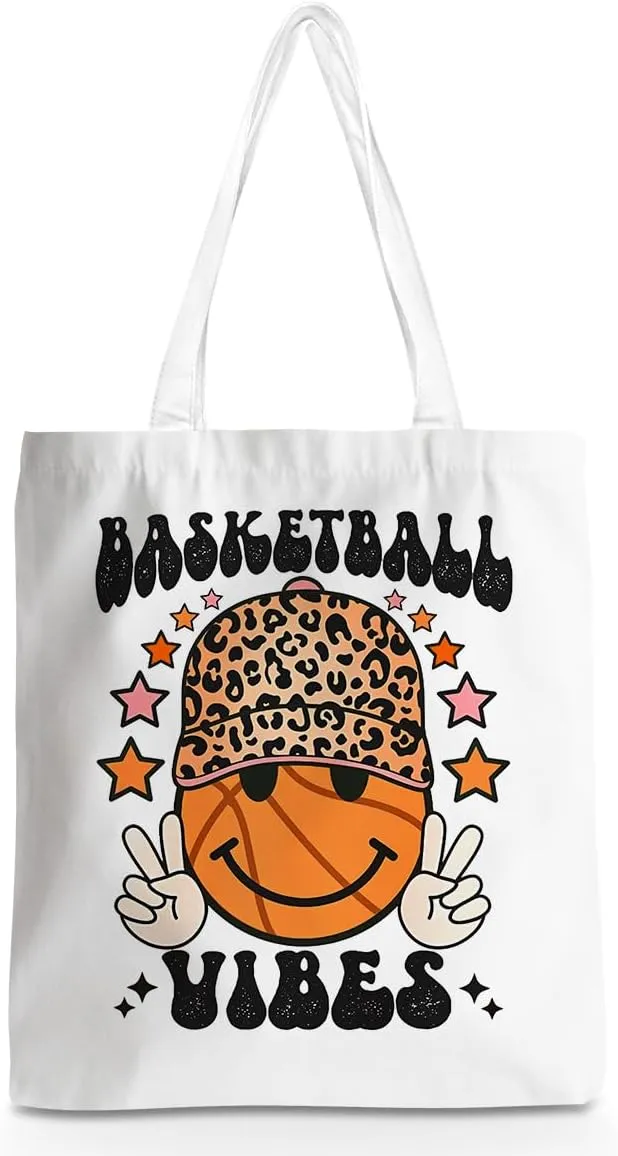 Basketball Storage Bag Sports Lovers Tote Bag, Basketball Stuff for Women Men Basketball Fans Player Daughter Son