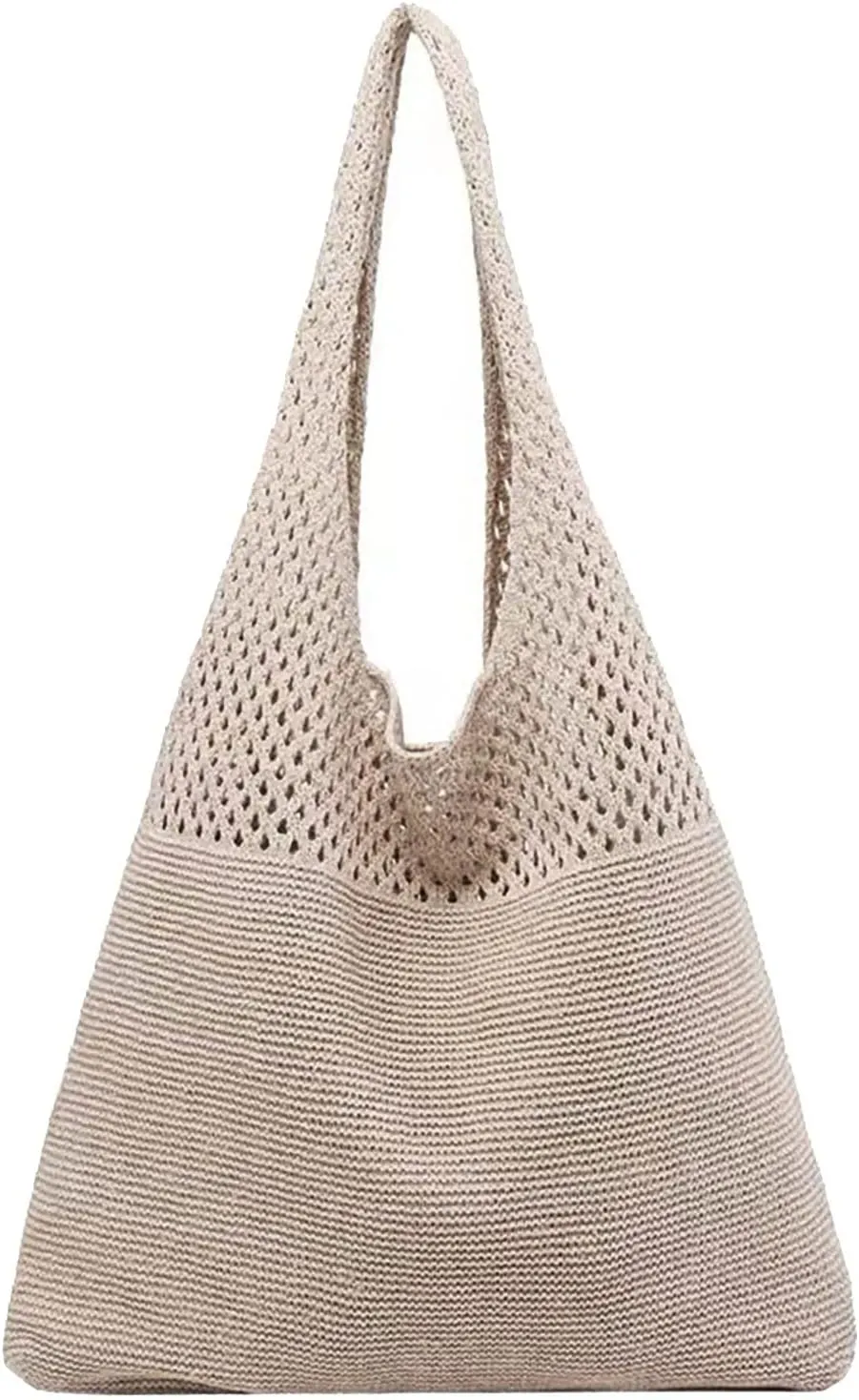 Beach Tote Bag Portable Hollow Knitted Hobo Bags Large Shoulder Vest Bag For Outdoor Shopping Beach Travel Essential S