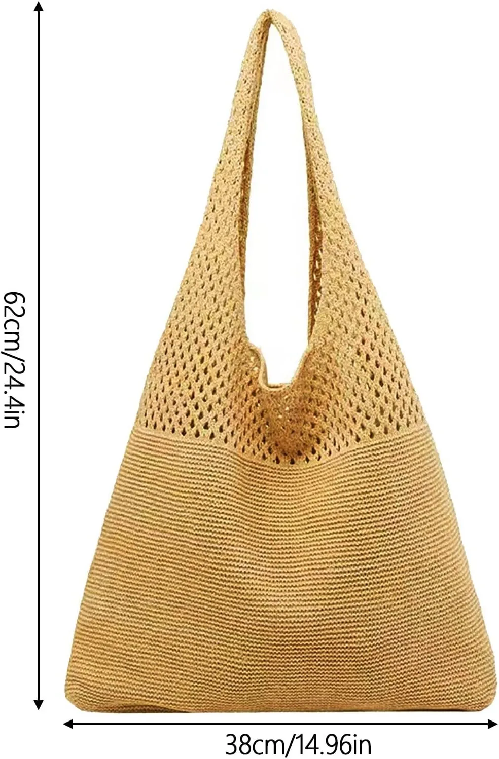 Beach Tote Bag Portable Hollow Knitted Hobo Bags Large Shoulder Vest Bag For Outdoor Shopping Beach Travel Essential S