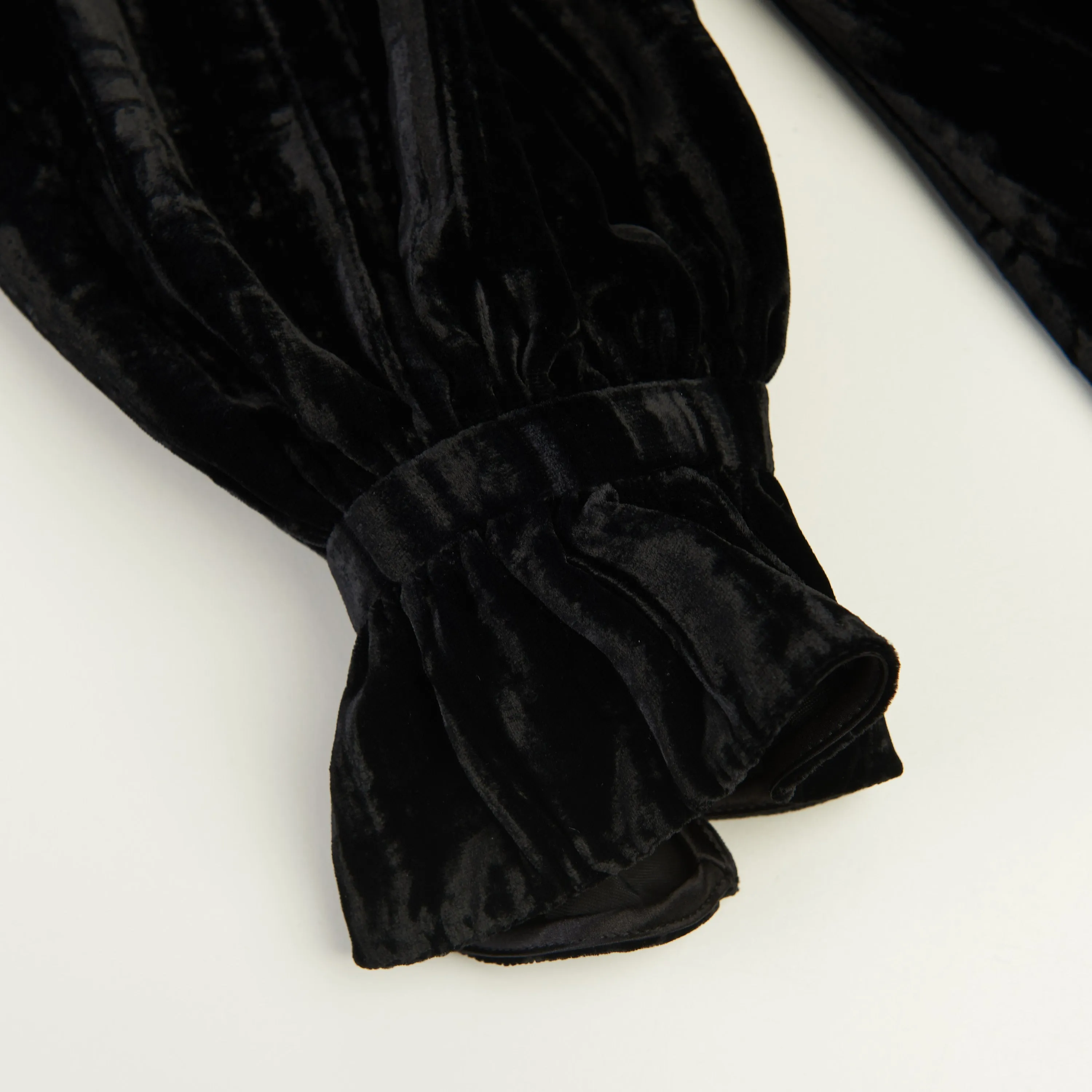 Black Short Mini Dress - Matte Velvet