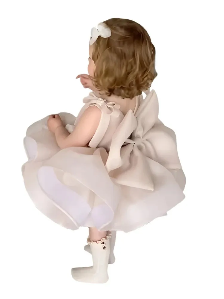 Bow  Ruffled Mini Dress