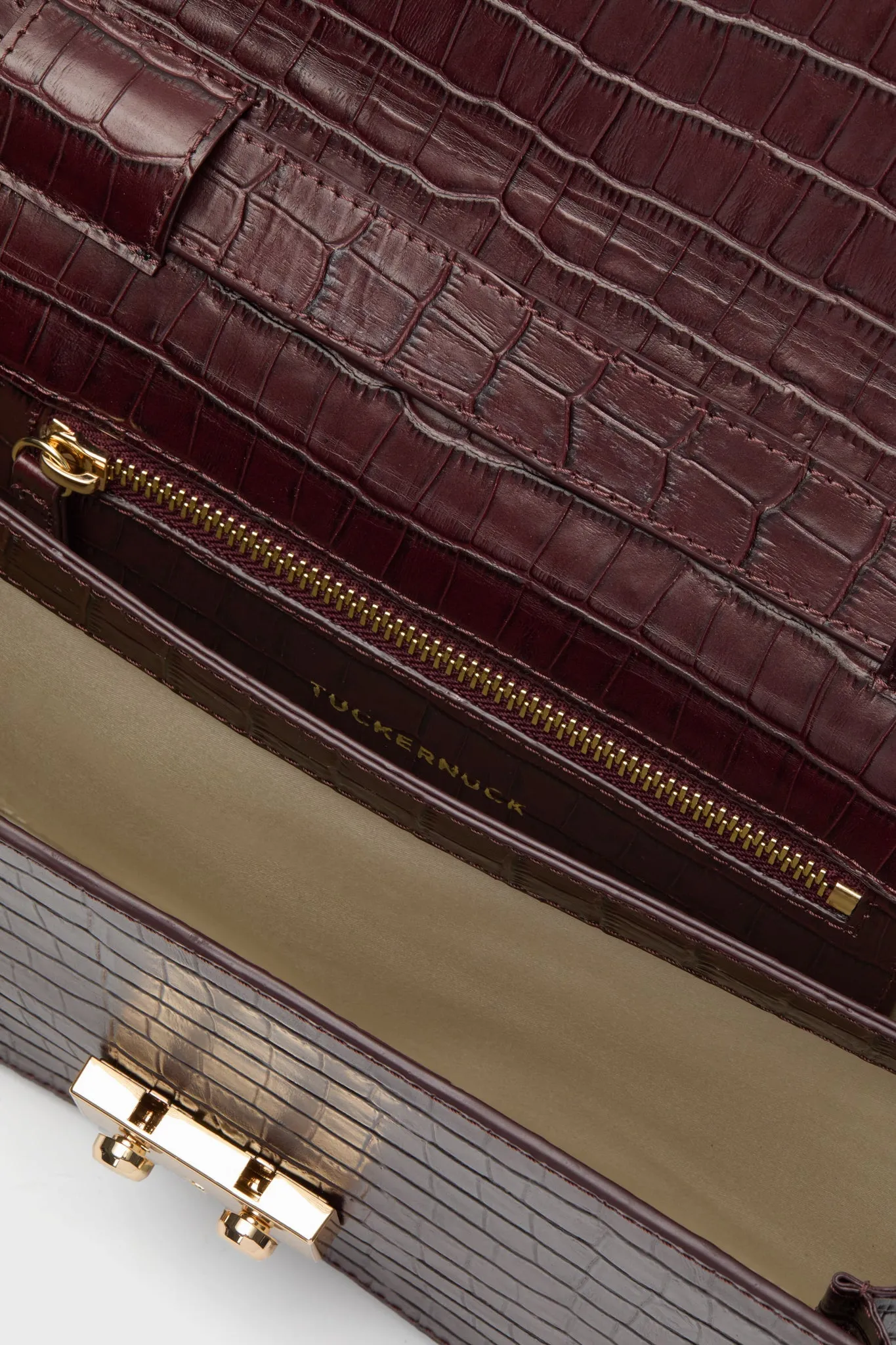 Brown Croc Anderson Crossbody