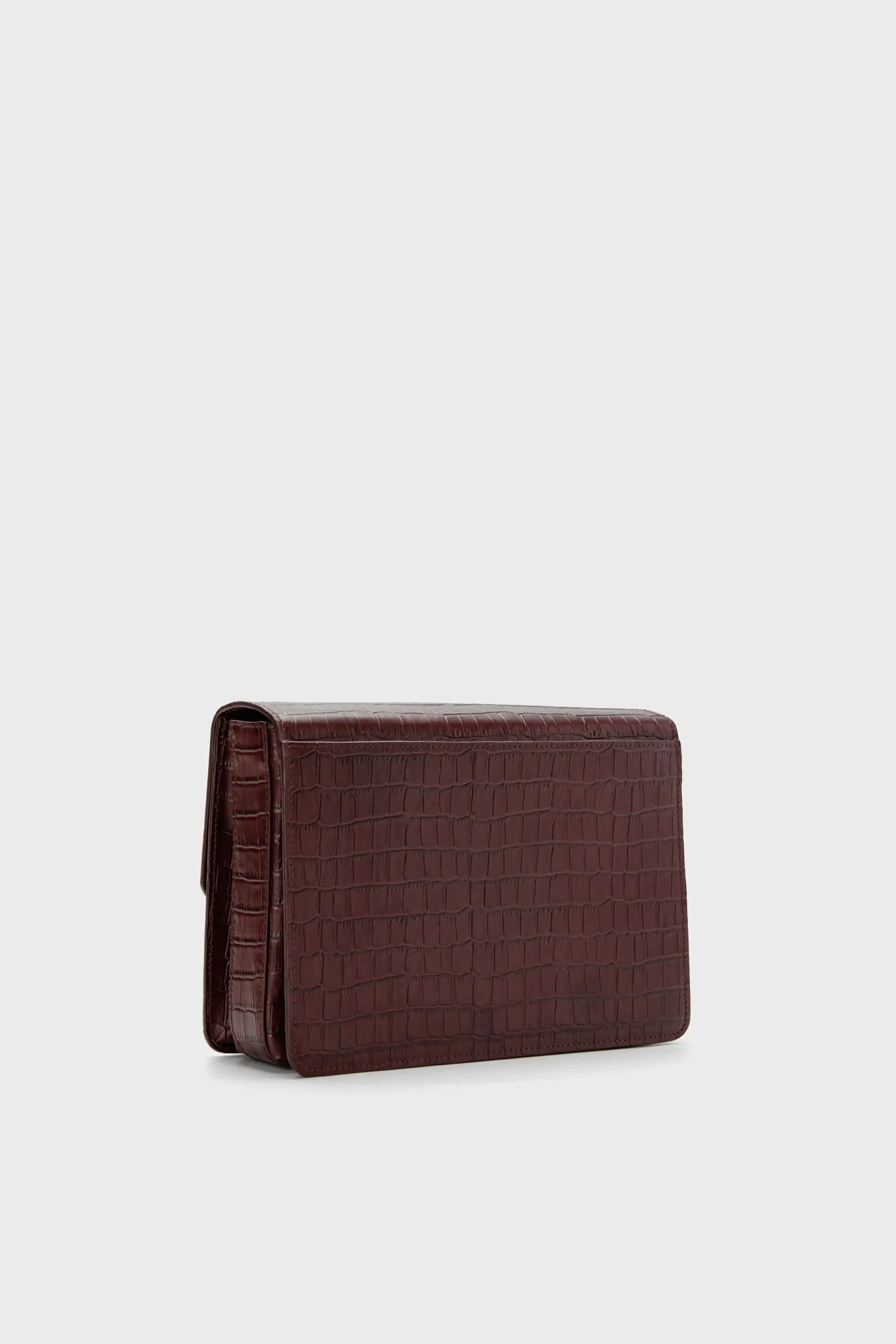 Brown Croc Anderson Crossbody