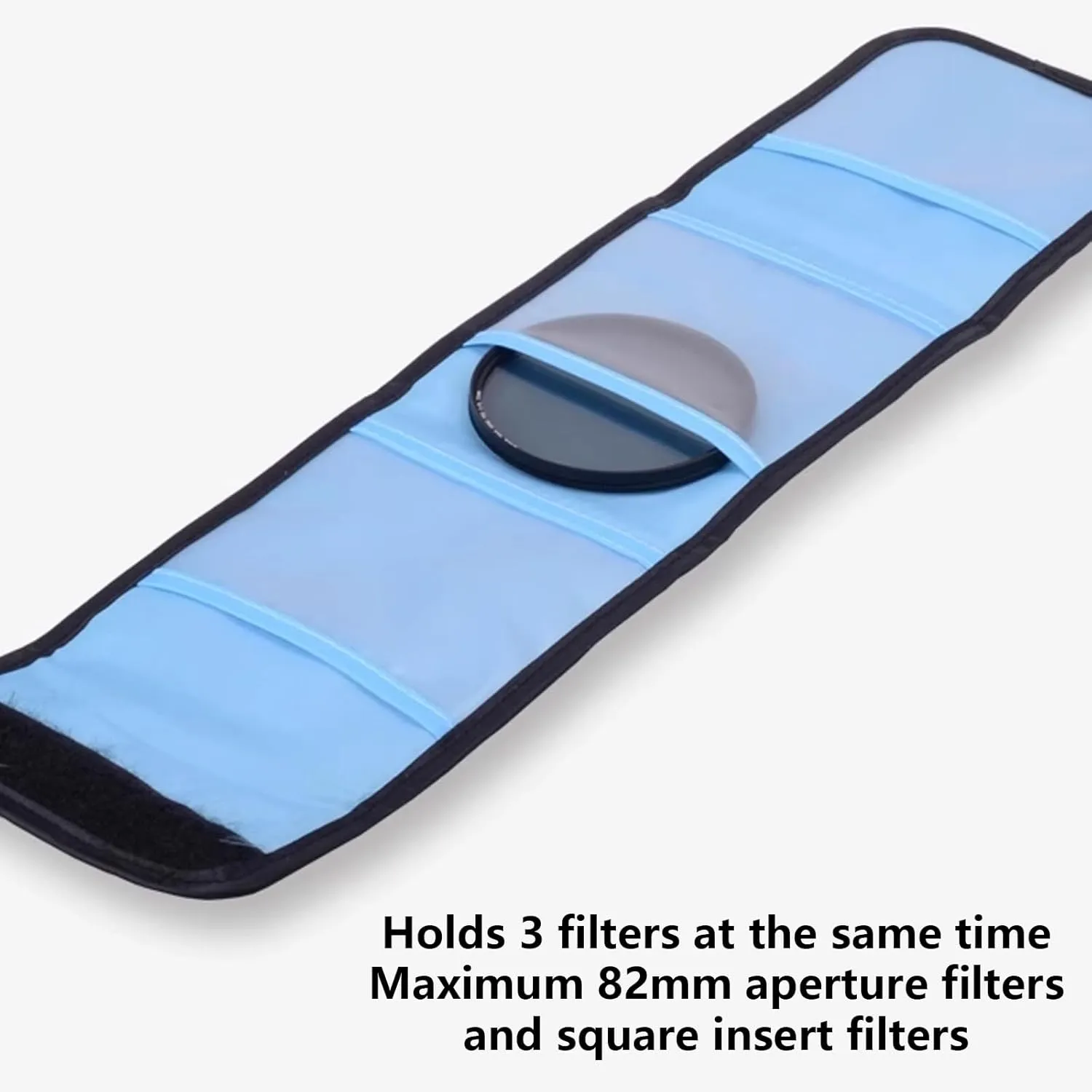 Camera Filter Pouches Lens Filter Case for Up to 82mm Circular and Square Foldable Canvas Bag for Travel Use