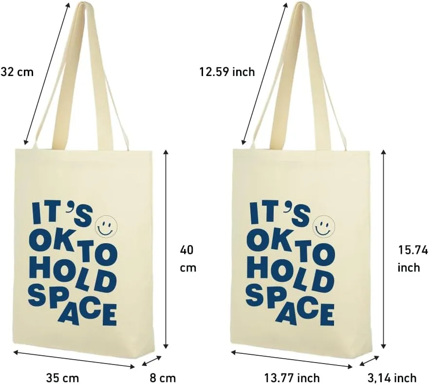 Canvas Tote Bag For Women With Trendy Patterns, Reusable Aesthetic Eco Bags, Book Shopping Grocery Cotton Cute Totes
