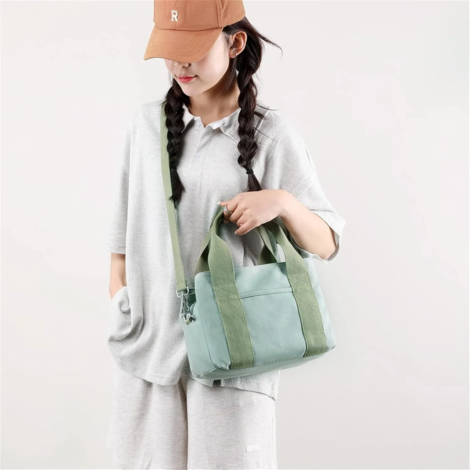 Canvas Tote Bags for Women Cute Hobo Tote Handbags Clutch Purses with Zipper Closure Mothers Day Gifts