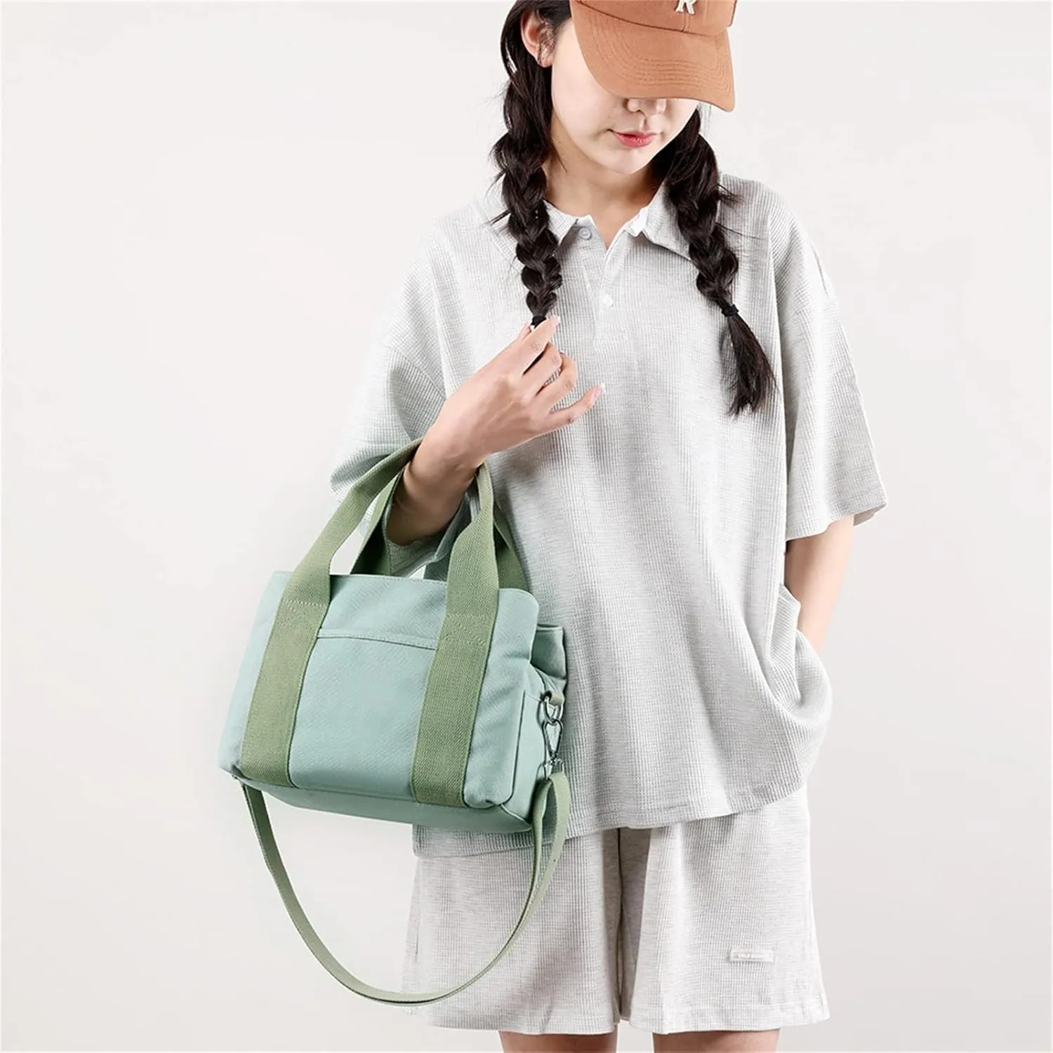 Canvas Tote Bags for Women Cute Hobo Tote Handbags Clutch Purses with Zipper Closure Mothers Day Gifts