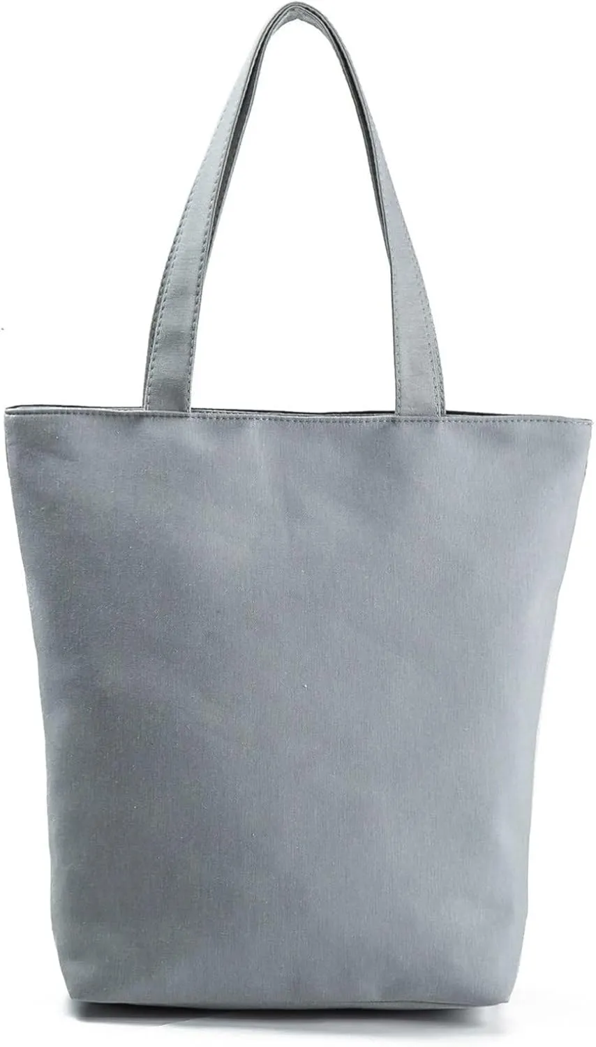 Canvas Tote Bags for Women Designer Satchel Handbags Top-Handle Purses with Strap Versatile Travel Purse(K)