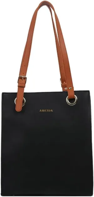 Casual Vegan Leather Shoulder Bags for Women Soft Tote Purses Ladies Large Top Handle Handbag Working Satchels