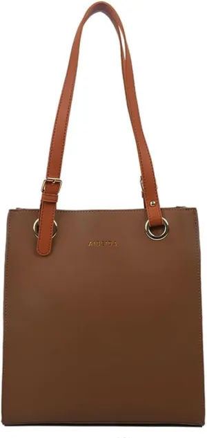 Casual Vegan Leather Shoulder Bags for Women Soft Tote Purses Ladies Large Top Handle Handbag Working Satchels