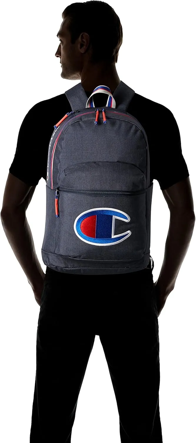 Champion Unisex Adult Supercize Backpacks, Navy Heather, One Size US