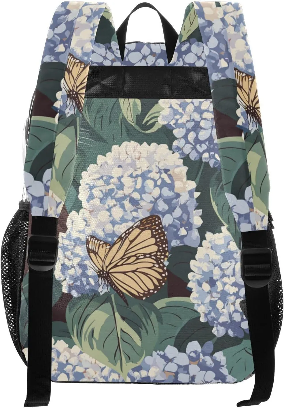 Clear Backpack for Stadium Events School Backpacks Girls Boys heavy duty PVC Waterproof Transparent Plastic Book Bag for Women Work Abyssinian Cat Blue Hydrangea