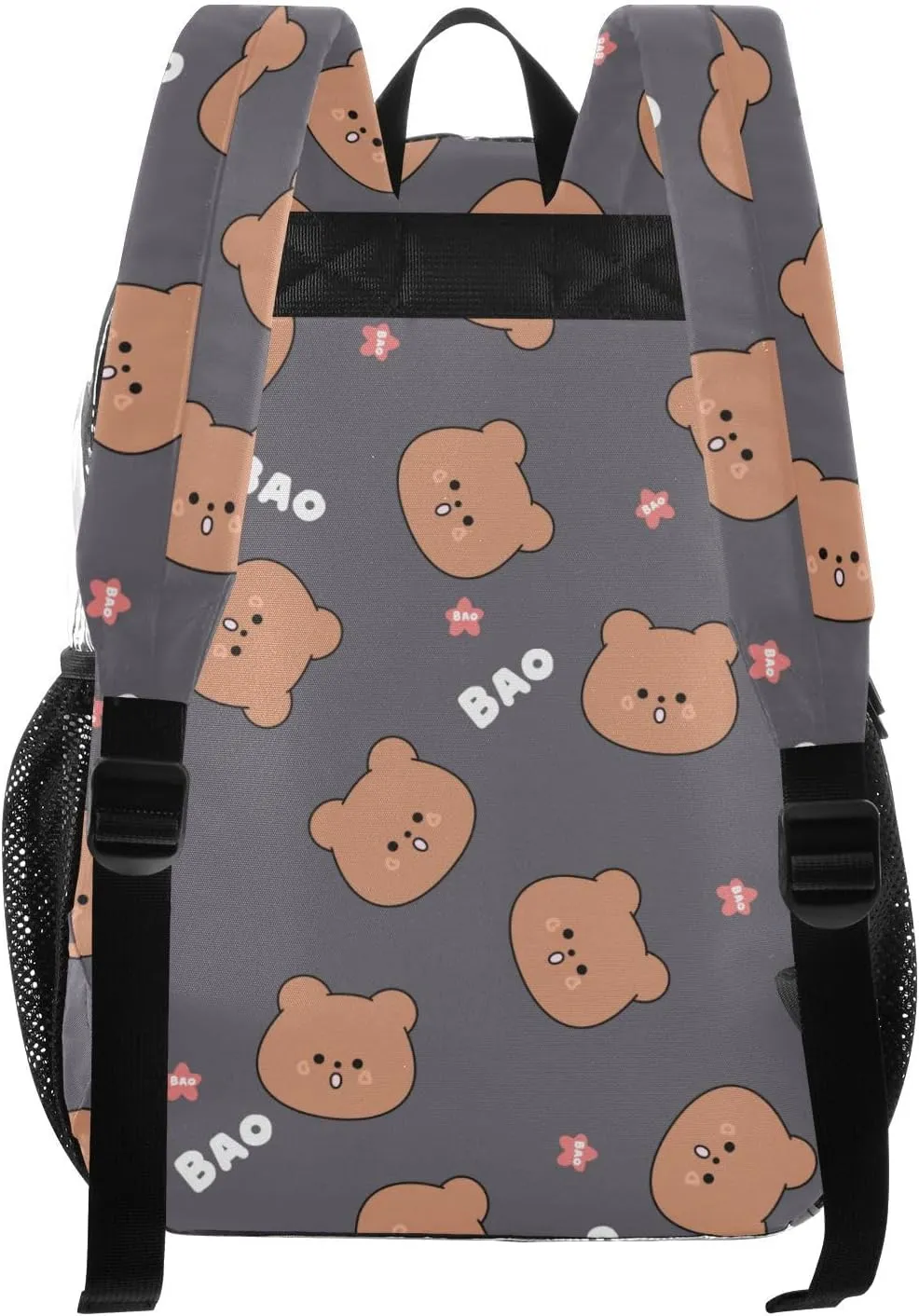 Clear Backpack for Stadium Events School Backpacks Girls Boys heavy duty PVC Waterproof Transparent Plastic Book Bag for Women Work Bear Cartoon