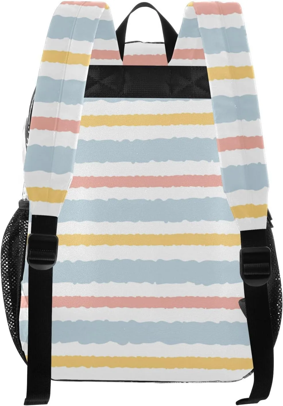 Clear Backpack for Stadium Events School Backpacks Girls Boys heavy duty PVC Waterproof Transparent Plastic Book Bag for Women Work Stripes Geometric