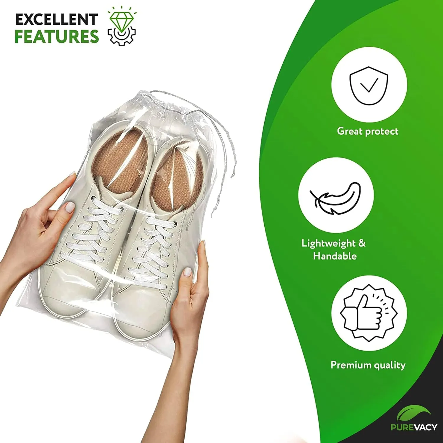 Clear Drawstring Bag, 5 x 8 Inches, 1000 Pack, 2 Mil Double Drawstring Plastic Bags, Waterproof for Goodies, Travel Essentials