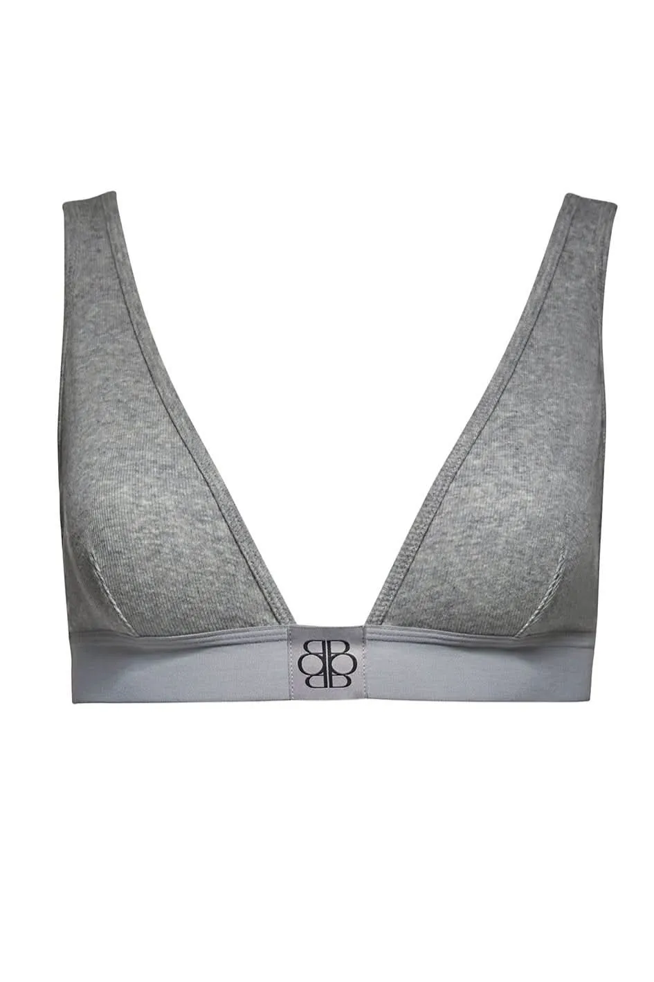 Cotton Rib Plunge Bralette