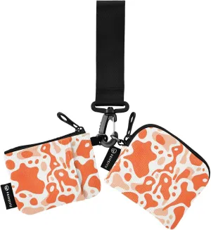 Cow Print Zip Around Wristlet Wallet for Women Portable Detachable Dual Pocket Keychain Wallet Wrist Wallet